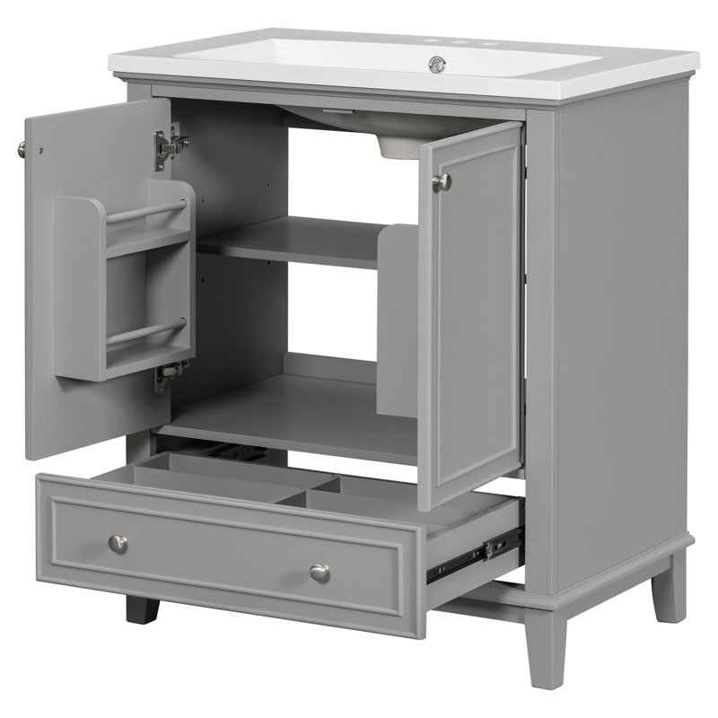 Meuble-lavabo de 30 po, Gris