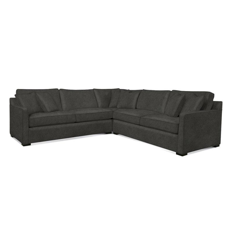 Brentwood Sectional, Stone Crypton Performance; 0884-83, Black