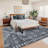 Boho Machine Washable Rug with Rubber Backing for Living Room Non-Slip Dining Room Rug Easy-Cleaning Floor Carpet for Bedroom Office Playroom_OKPHO_338N_Geometric_Gray-594701318