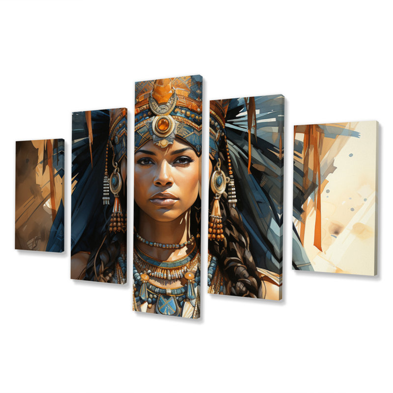 Tribu africaine, royauté ashantie, 5 pièces