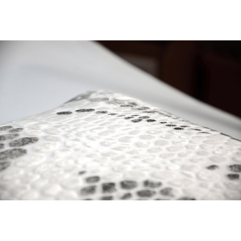 Snakeskin Square Velvet Pillow Cover & Insert, 22"H x 22"W, White