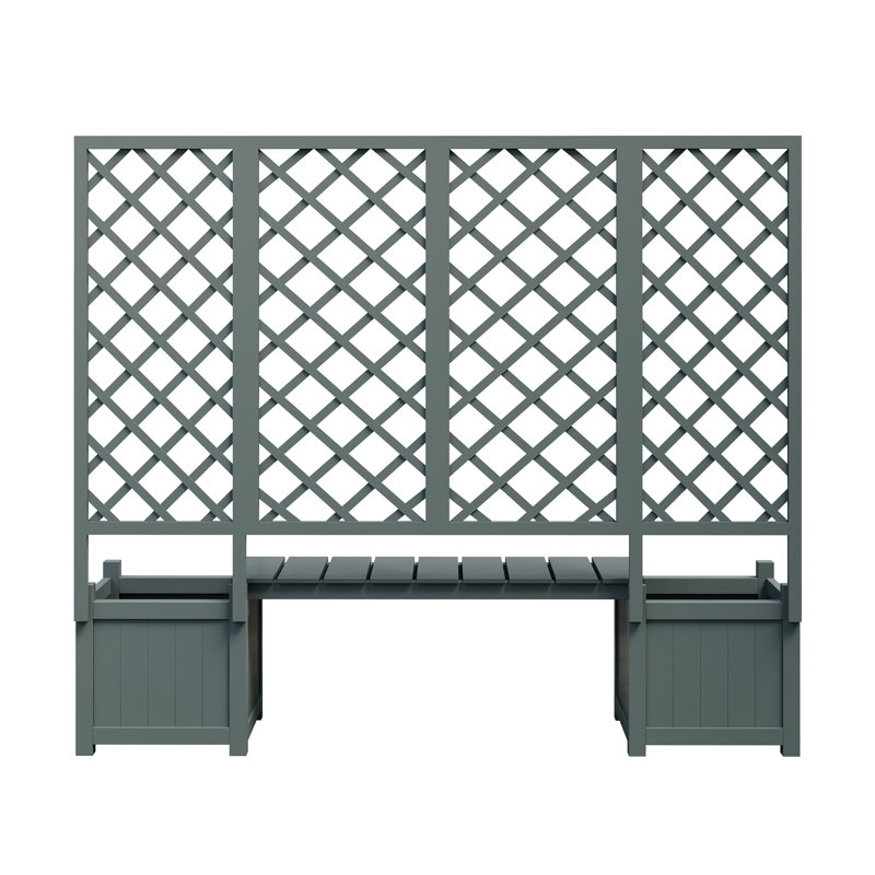 Wood Planter Box, Grey