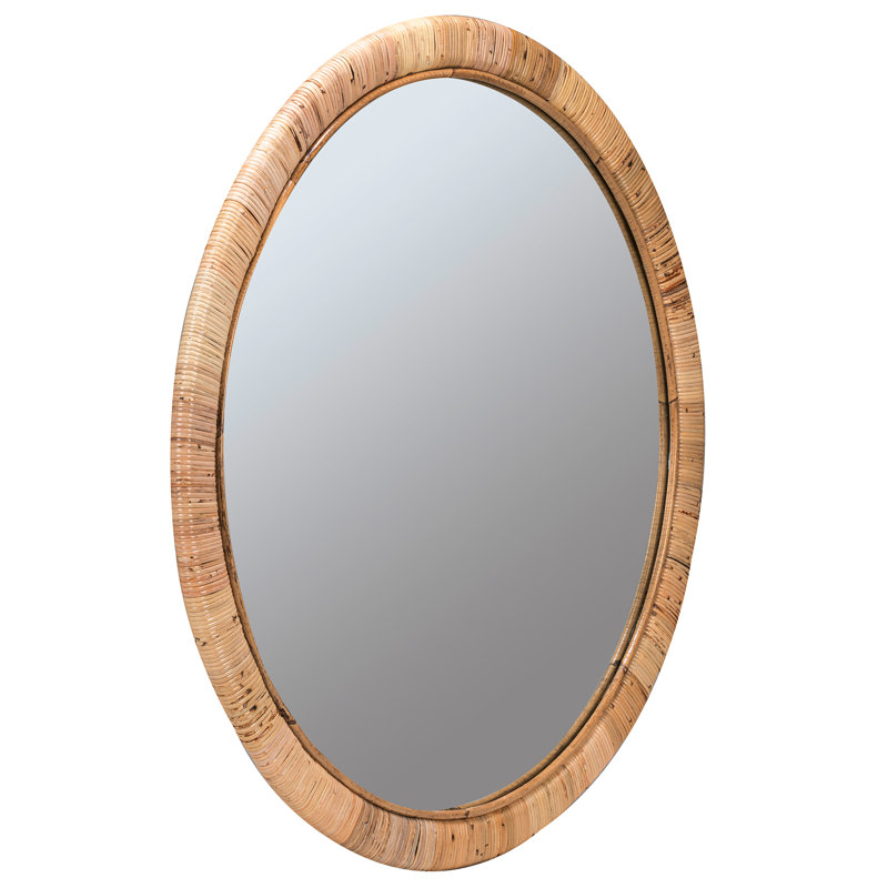 Blaise Round Rattan Mirror