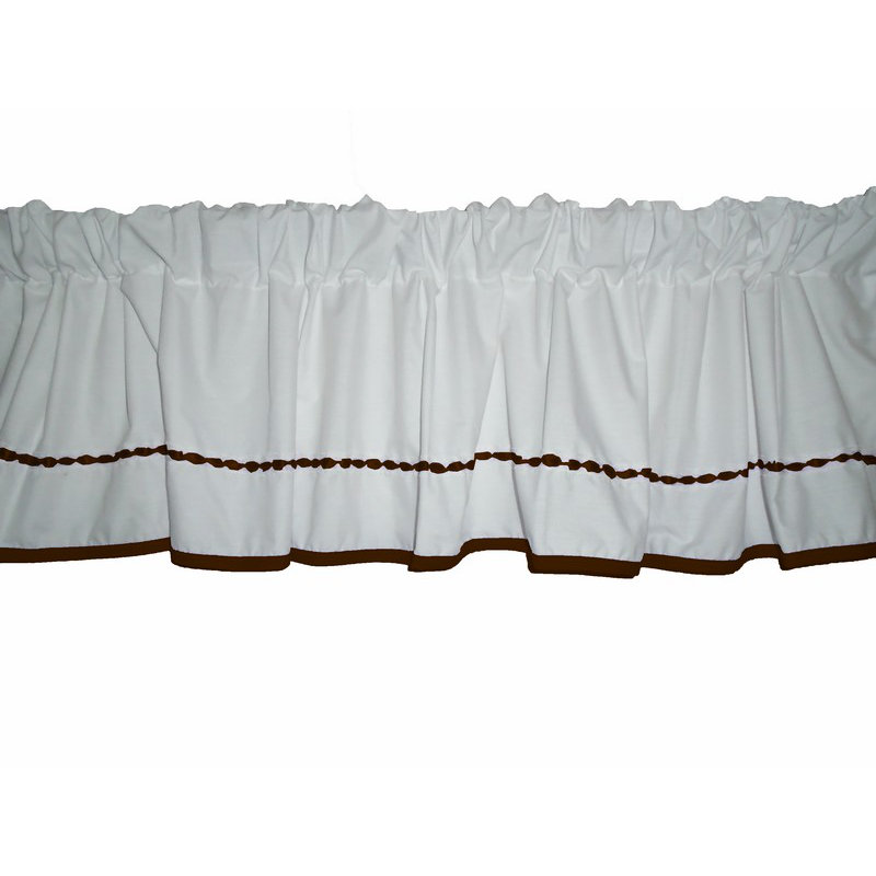 Crestline Tailored Window Valance, Chocolate