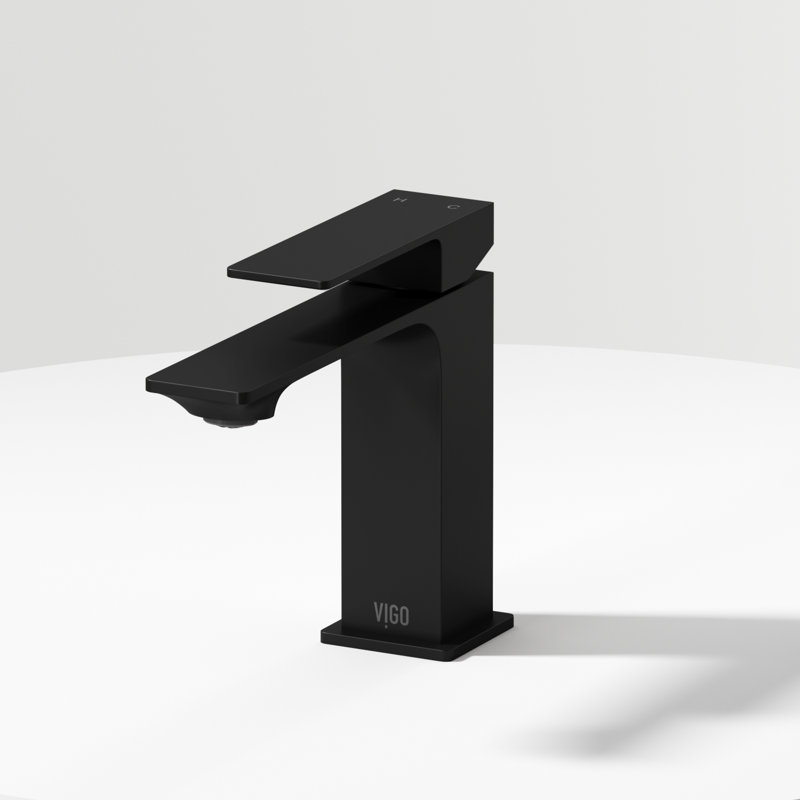 Dunn 6" H Single Handle Single Hole Bathroom Faucet, Matte Black