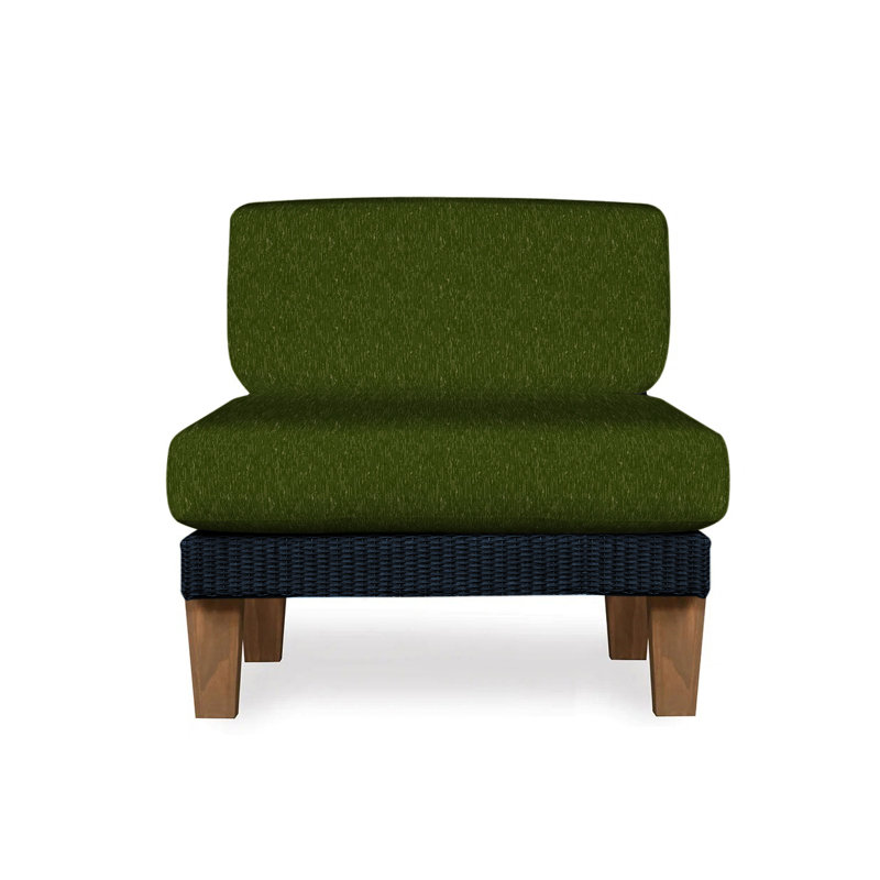 Catalina Outdoor Teak Lounge Chair, Beach Natural, Ebony