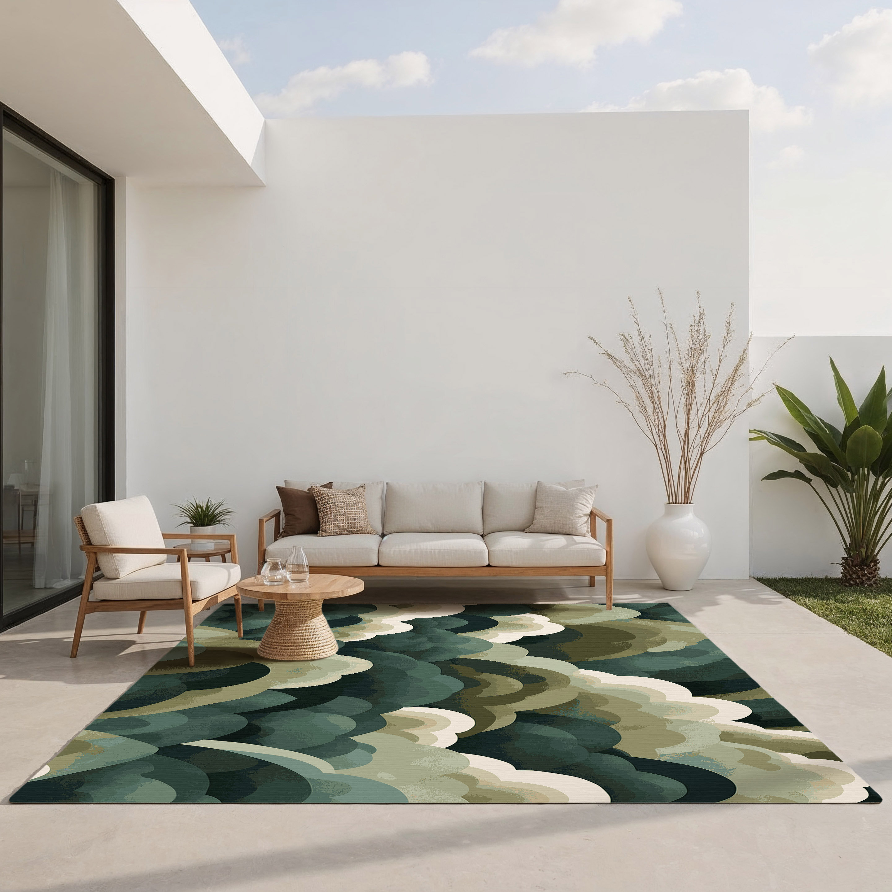 Wrought Studio™ Dreamscape Rift Indoor And Outdoor Area Rug | Wayfair