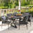 Feumore 6 - Person Wicker Patio Dining Set with Rectangular Table-25610162