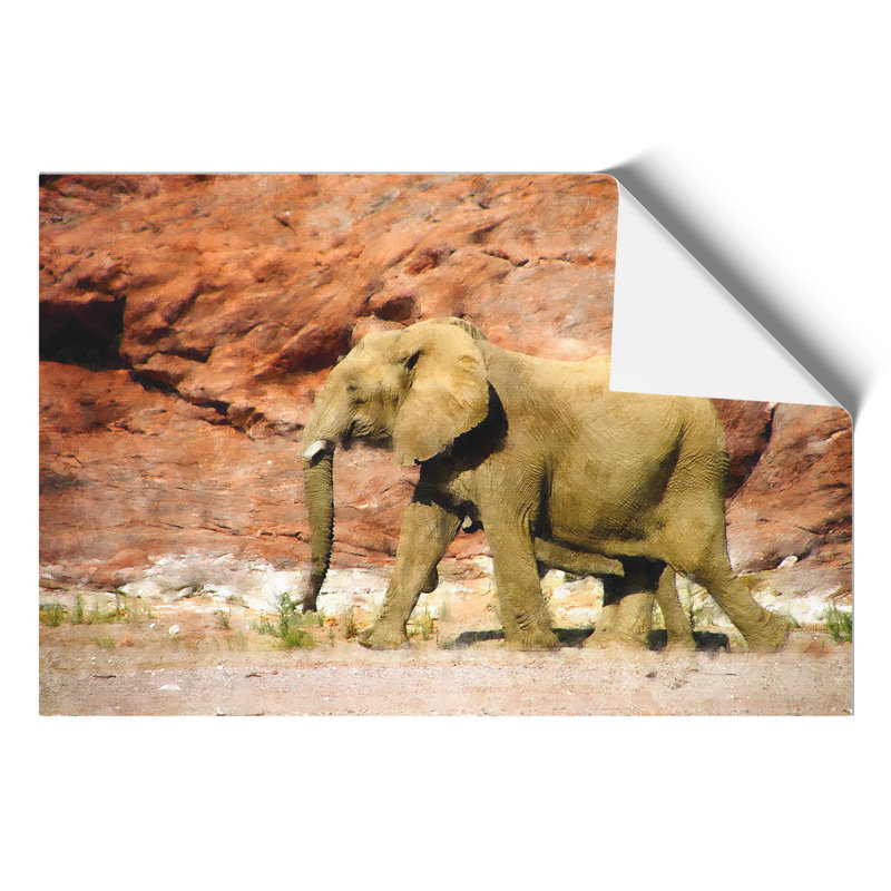 Elephant Painting - Frameless Print, 42cm H x 59cm W x 0.1cm D