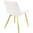 Modern Faux Leather Dining Chairs Set of 2, Upholstered Dining Side Chairs with Metal Legs, Comfort Backrest Chair For Kitchen Dining Room Cafe-1543726459-1543726457