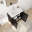 Meuble-lavabo autoportant avec comptoir en céramique