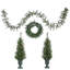 3.5' Lighted Artificial Pine Christmas Tree