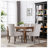 Bronze Nail Head Upholstered Side Dining Chair-1223319494