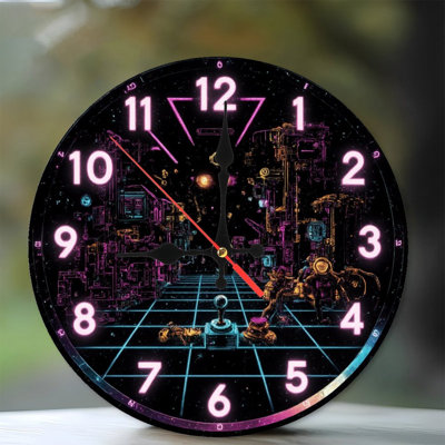 Jeu d'horloge rétro Cyberpunk