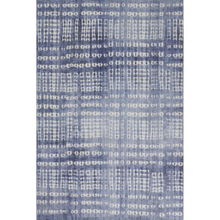 Bolt Geometric Blue/White Area Rug