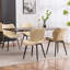 Chaise d'appoint rembourrée en similicuir avec structure en métal-1307793404