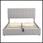 Grand lit plateforme tapissier avec système de rangement hydraulique - gris-1206163825