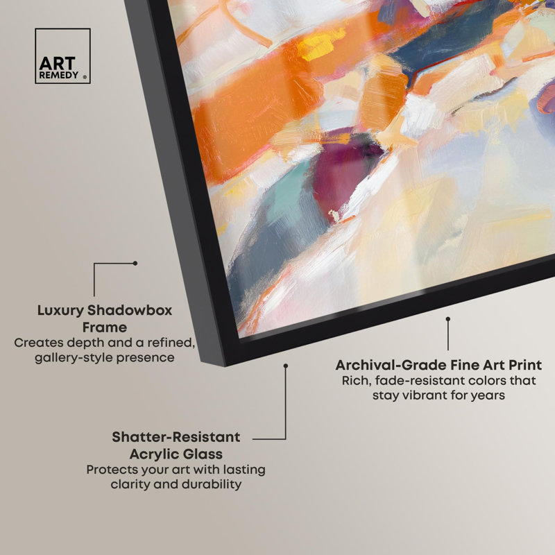 «Canyon Fire I», reproduction d'art abstrait par Art Remedy, H 11 po x l 16 po, Noir