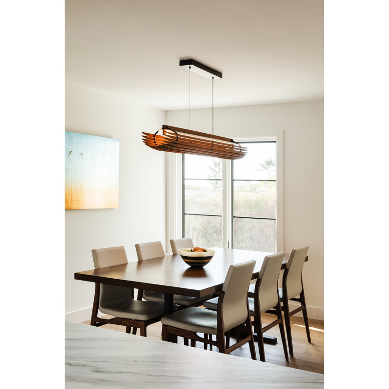 Lex 1 - Light LED Pendant, Black, Dark Stained Walnut