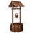 Rustic Wooden Wishing Well Planter Outdoor Home Décor For Patio, Garden, Yard W/Hanging Bucket