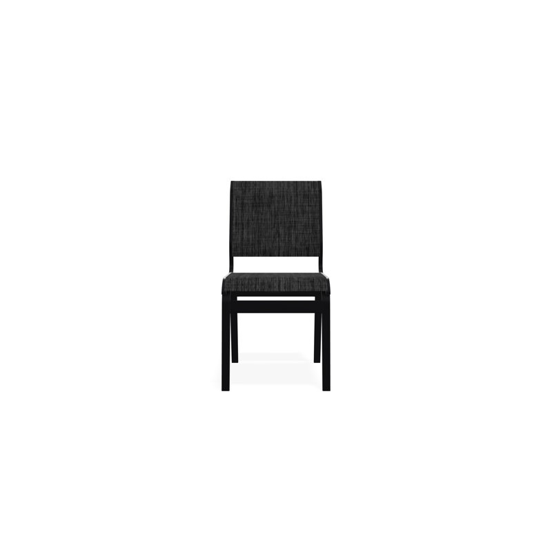 Chaise sans accoudoirs Aruba II, Ombre Augustine, Noir