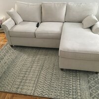 Kenmore Geometric Light Gray/Gray/White Area Rug AllModern Rug Size: Rectangle 7'10 x 10'3