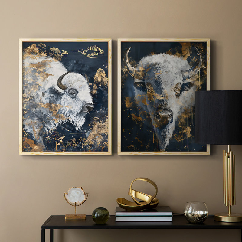 ANIMALS Series CXLVII - Reproduction encadrée de qualité supérieure - prête à être accrochée - aucun clou requis - aucun clou requis