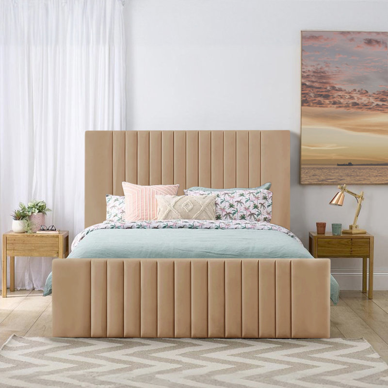 Gagliano Storage Bed, Double (4'6), Beige