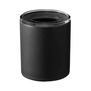 Global Industrial™ Steel Round Open Top Trash Can, 15 Gallon, Black