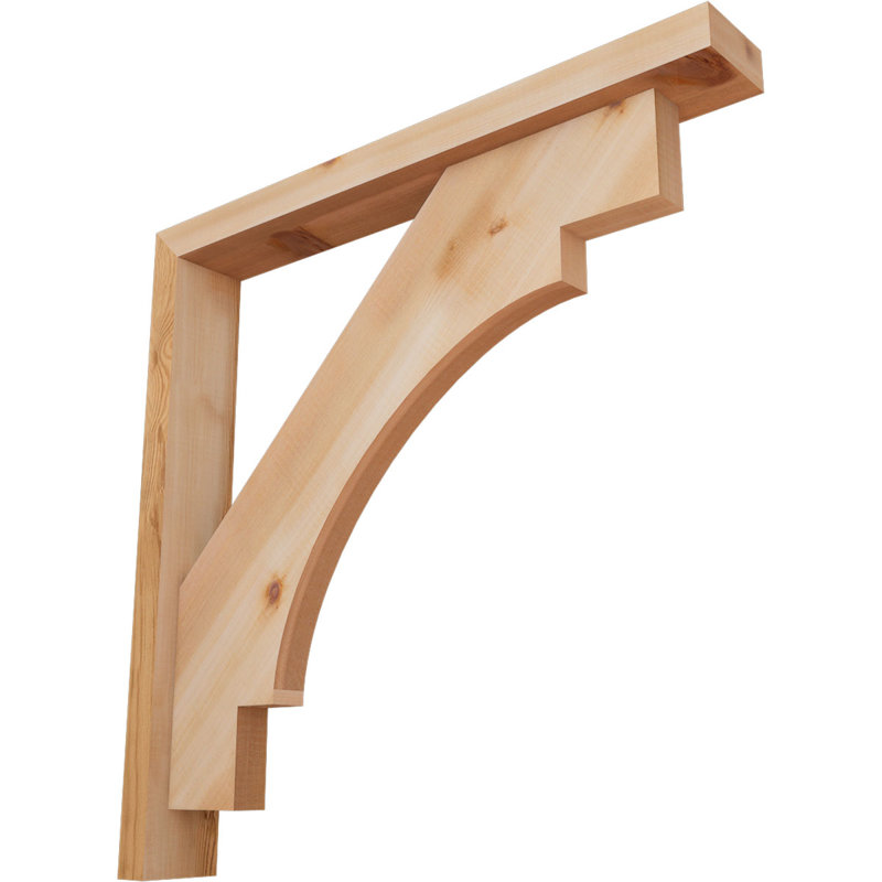 Support Merced Block avec support décalé, 26 x 26, Cèdre rouge occidental de l 3 1/2 po (lisse)