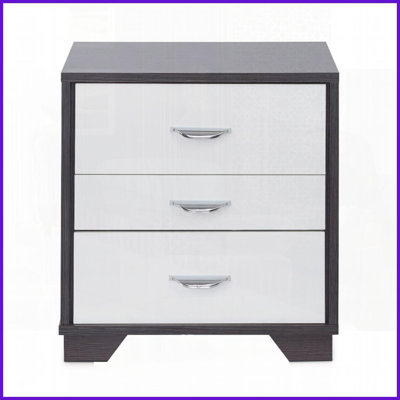 Noyer & amp; Table basse à 3 tiroirs Espresso, peu encombrante pour le salon / la chambre à coucher, facile d'accès