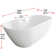 67 Inch Bathtub in Glossy White with Trim