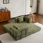 Canapé-lit convertible avec coussin cylindrique, canapé-lit pliant en velours côtelé avec cadre de forme fixe, canapé-lit de salon pour la chambre à coucher (vert)-145506678