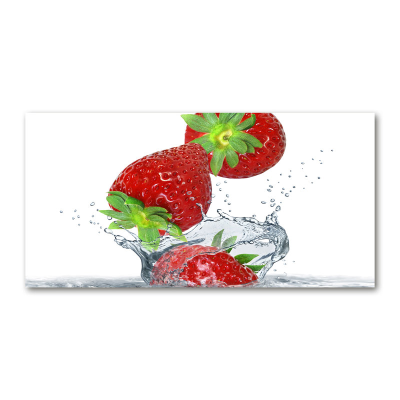 Falling Strawberries - Wrapped Canvas Print