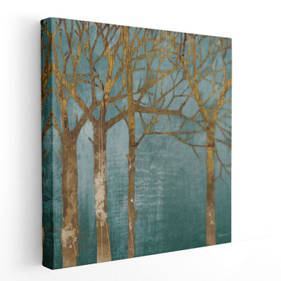 Golden Day Turquoise - reproduction d'art sur toile