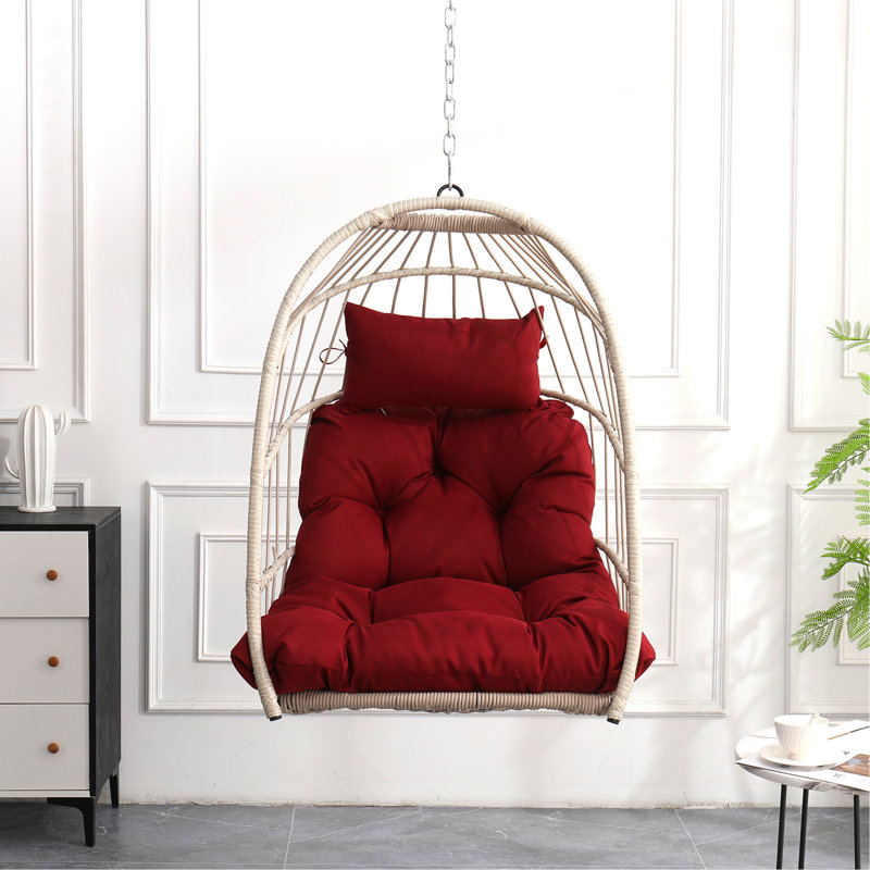 Chaise suspendue en PE pour l'extérieur, Red