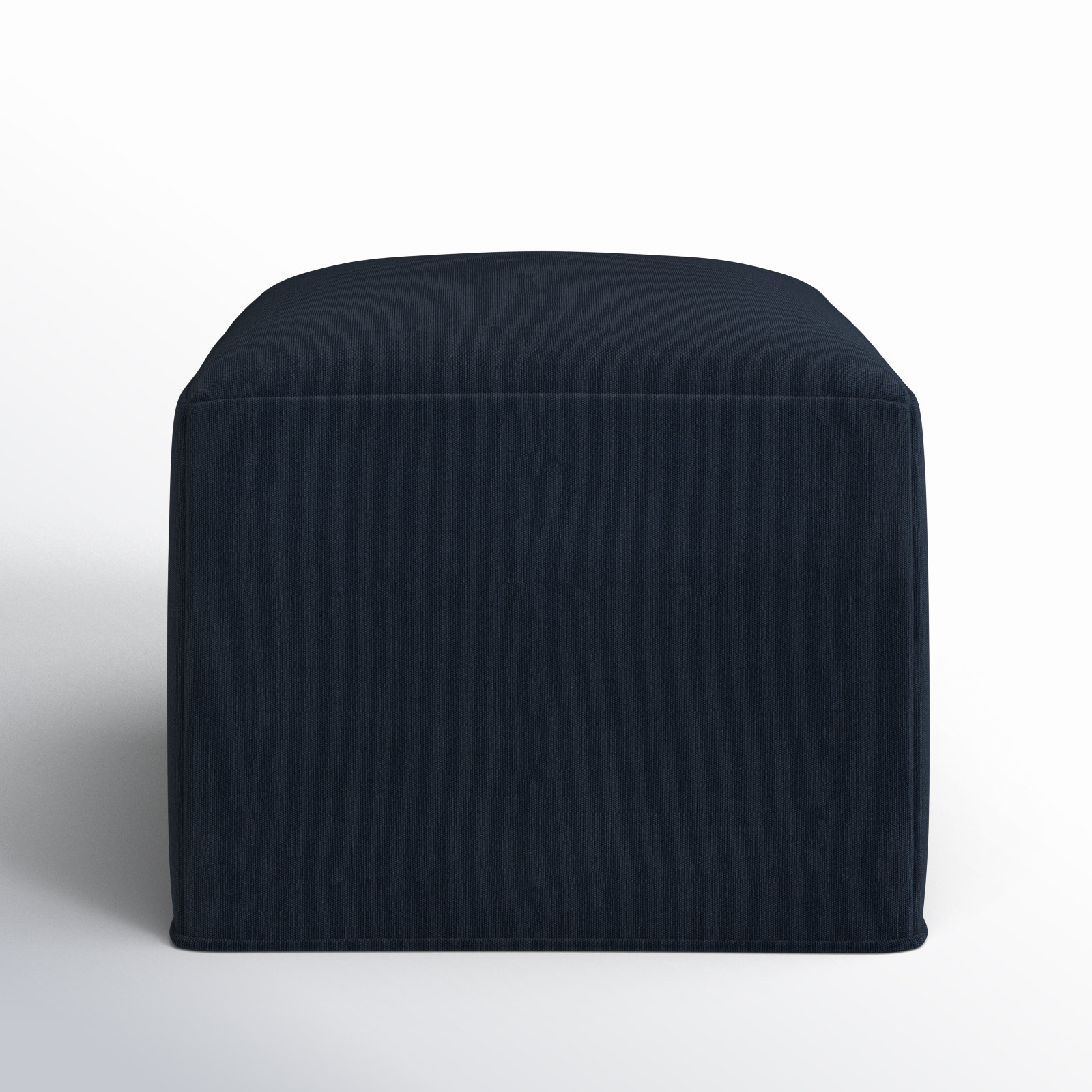 Praia Sunbrella® Upholstered 22" Outdoor Ottoman, Canvas Navy Sunbrella® Canvas