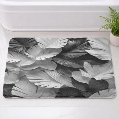 Tapis de bain Black Leaves