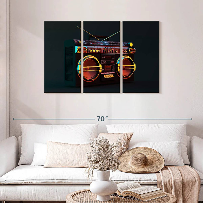Abarca Modern Boombox, 28" H x 45" W
