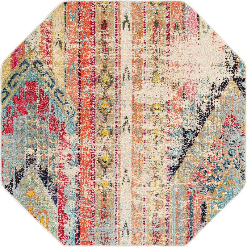 Sierra Southwestern Indoor Rug, Octagon 5'