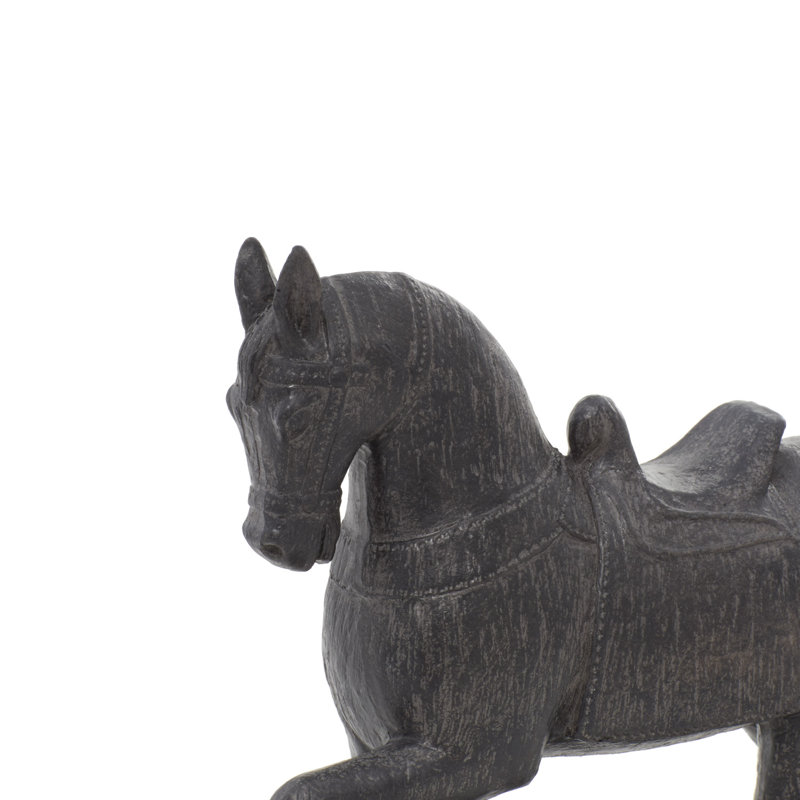Polystone Horse Brown Decorative Sculpture