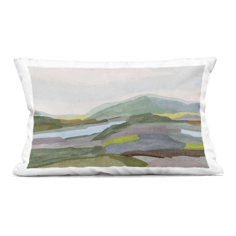 Coussin décoratif abstrait Abstract Wippling Waves, design par Lera