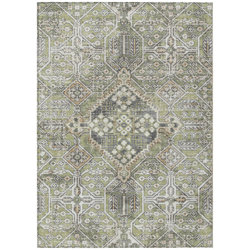 Tapis intérieur / extérieur lavable à la machine Huseby ACN2197 Global, Rectangle 2 pi 6 po x 3 pi 10 po