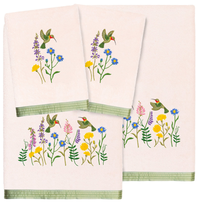 Ensemble de serviettes 4 pièces 100% coton Hada, Rougir