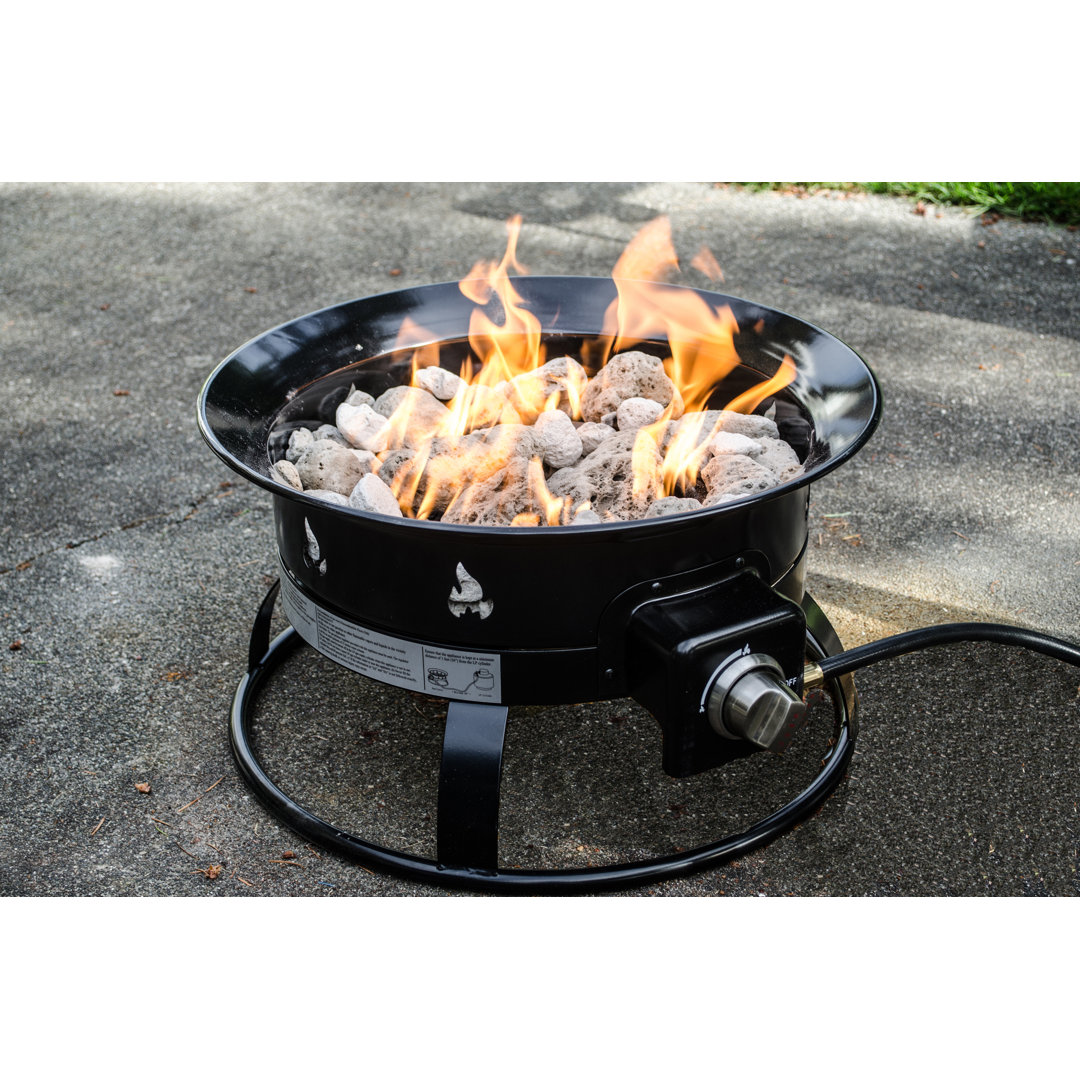 Round Steel Propane Fire Pit Heininger Holdings LLC