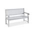 Banc d'extérieur en eucalyptus massif avec dossier à lattes