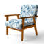 Chaise rembourrée Floral - Fauteuil Blue Whisper-390806304
