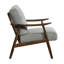 Chaise d'appoint en bois massif gris, largeur du produit 34,46 po, chaise 100% rembourrée, fabrication en bois-120260569