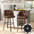 Swivel Upholstered Faux Leather Counter Stool with Solid Wood Frame-100737384-100737383