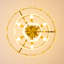 Lustre en verre doré de luxe 9 lumières 24 po à hauteur réglable pour salle à manger de vestibule